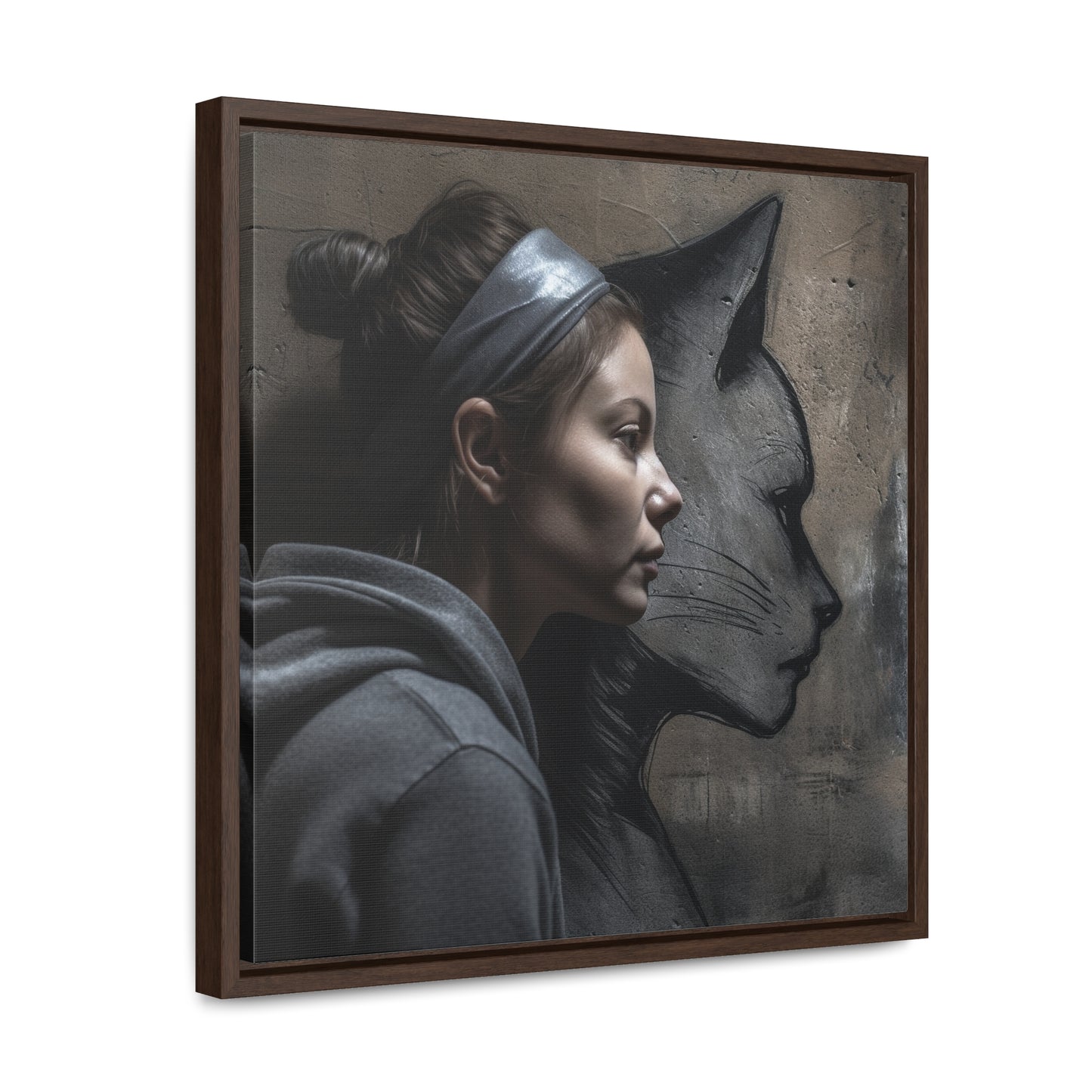 Cat Woman 26, Gallery Canvas Wraps, Square Frame