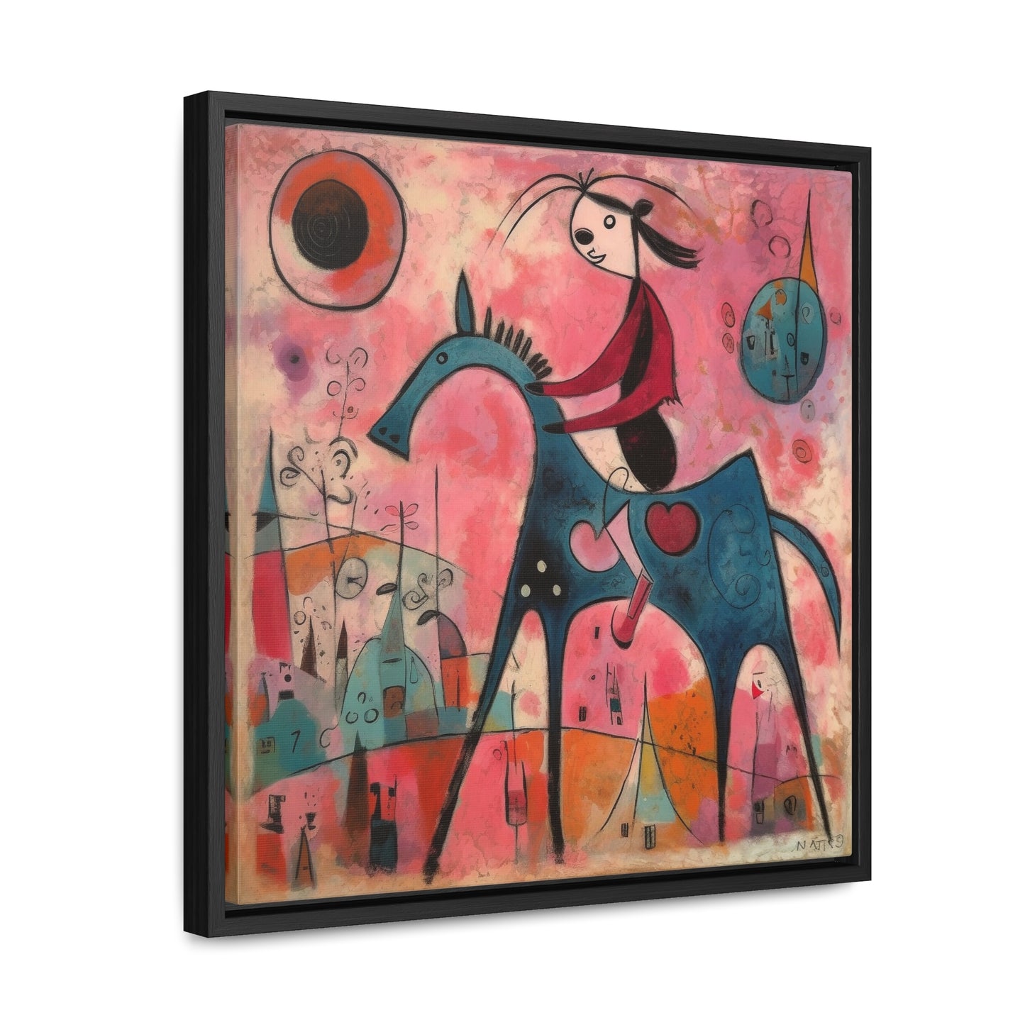 The Dreams of the Child 50, Gallery Canvas Wraps, Square Frame