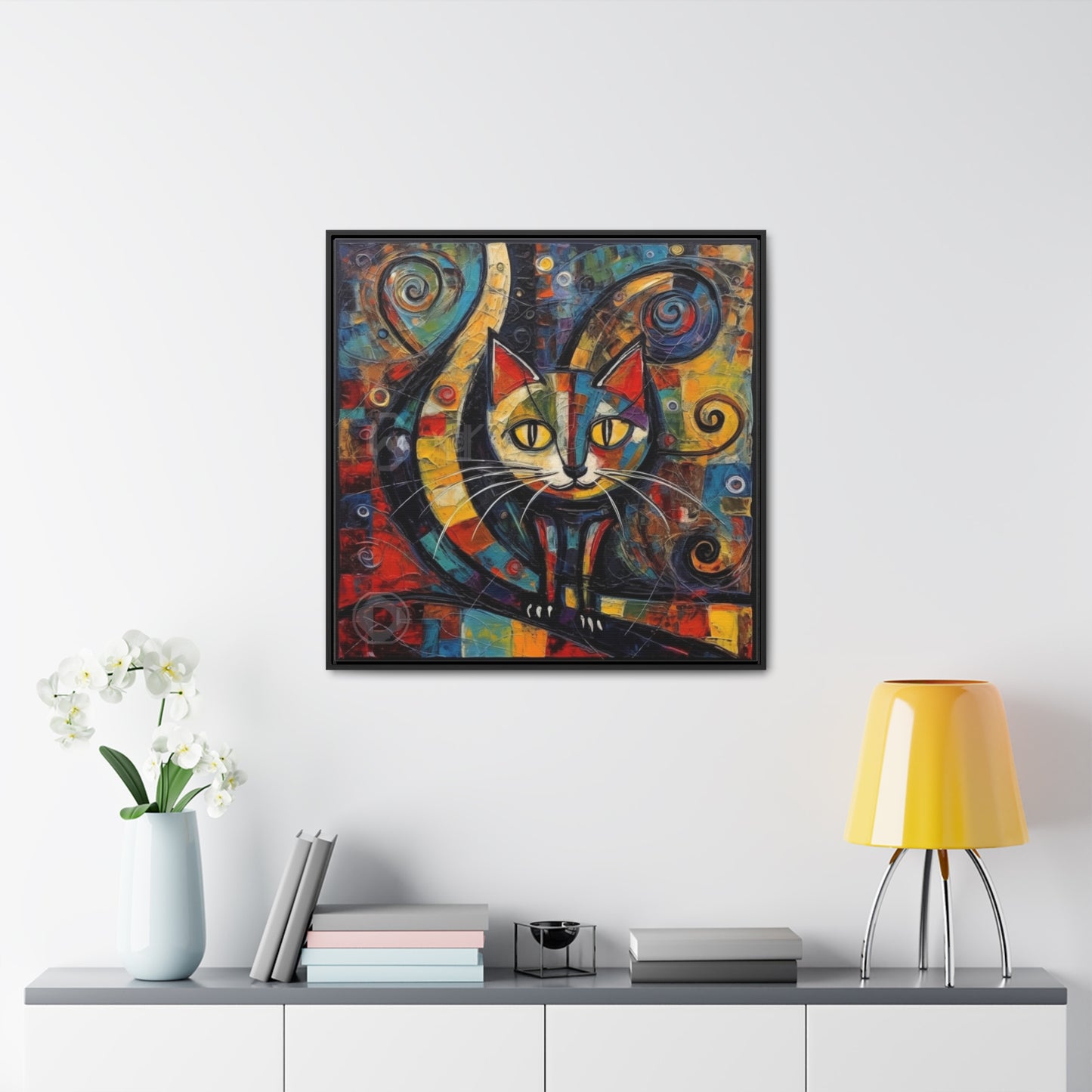 Cat 117, Gallery Canvas Wraps, Square Frame
