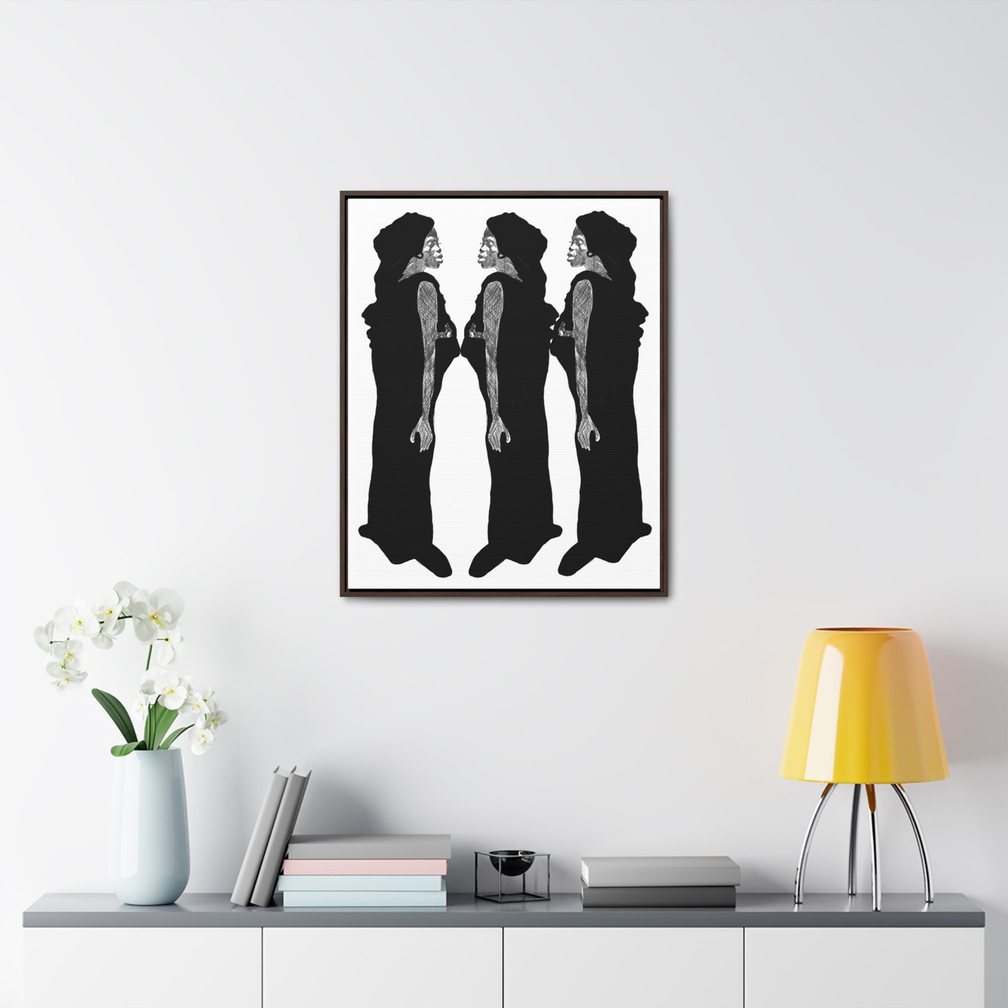 Three Women, Original Eduard Pavel, Gallery Canvas Wraps, Vertical Frame