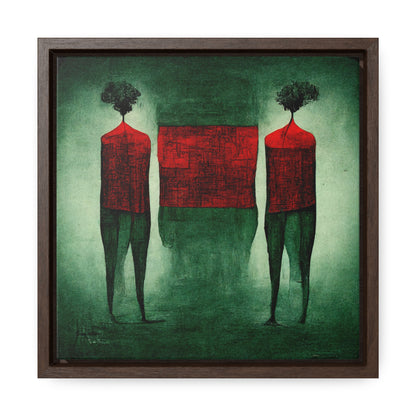 Loneliness Green Red 30, Valentinii, Gallery Canvas Wraps, Square Frame