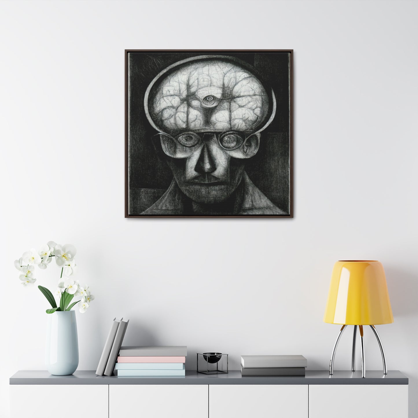 Brain 52, Valentinii, Gallery Canvas Wraps, Square Frame