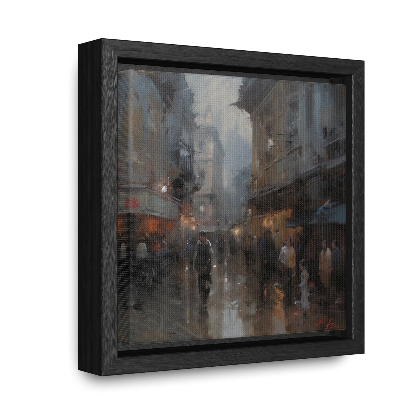 Social 3, Gallery Canvas Wraps, Square Frame