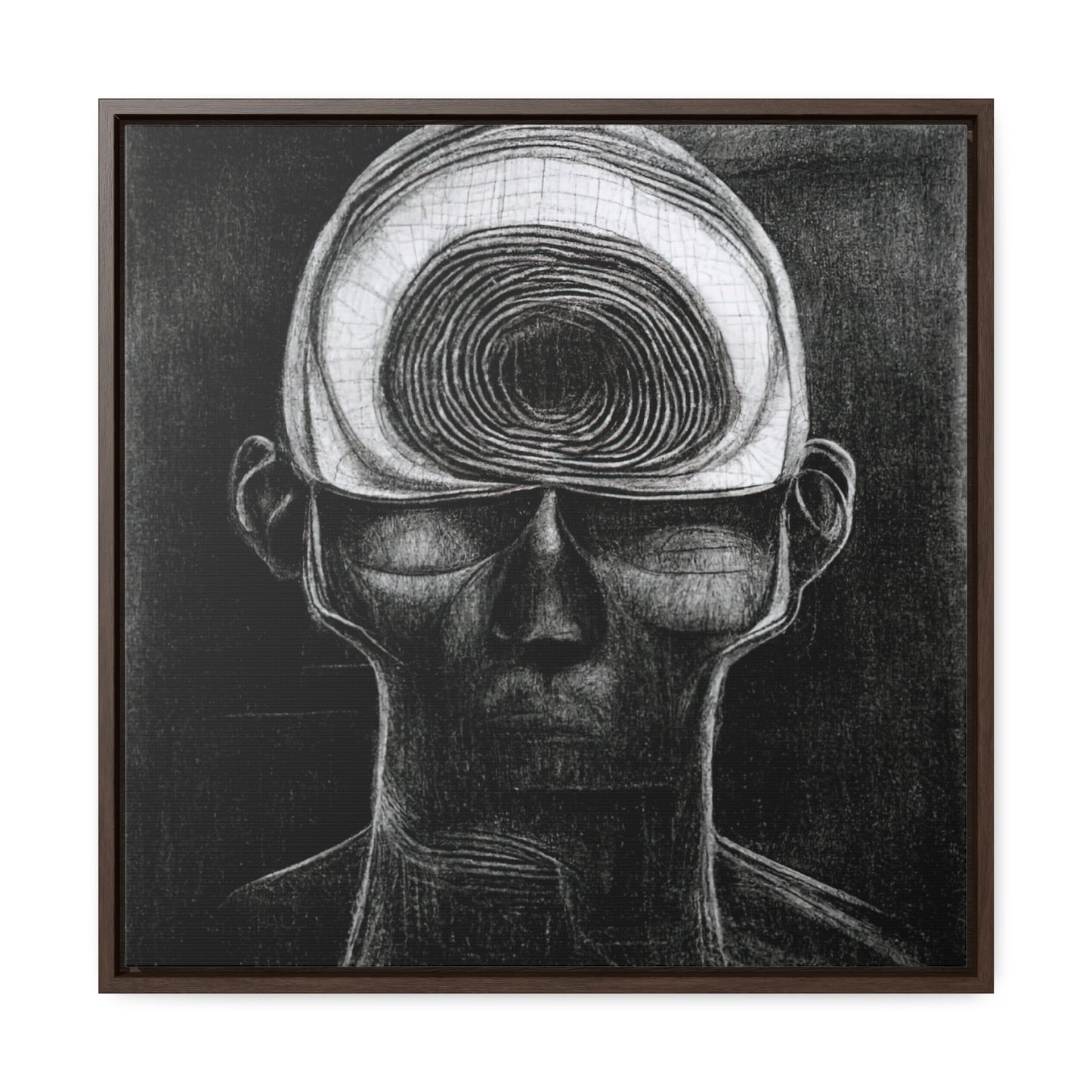 Brain 19, Valentinii, Gallery Canvas Wraps, Square Frame