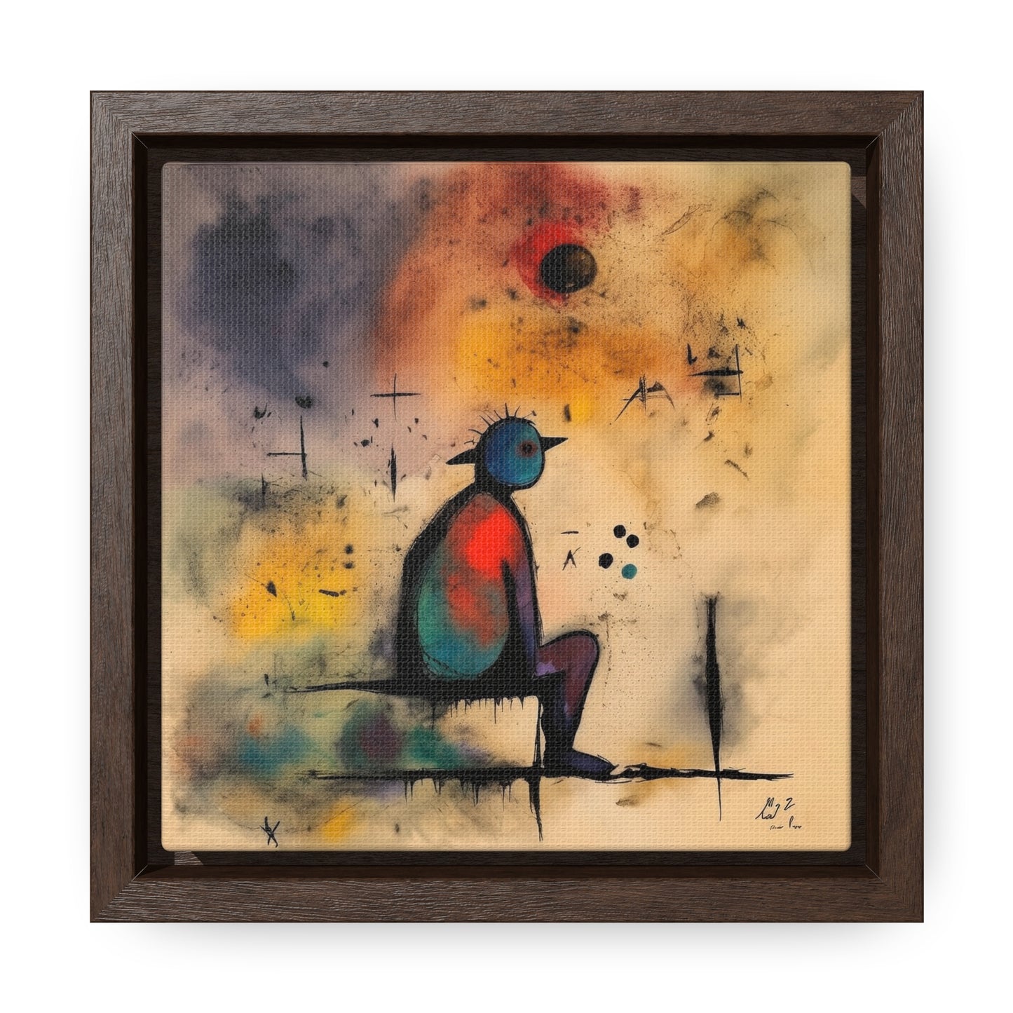 Sad Man 7, Valentinii, Gallery Canvas Wraps, Square Frame