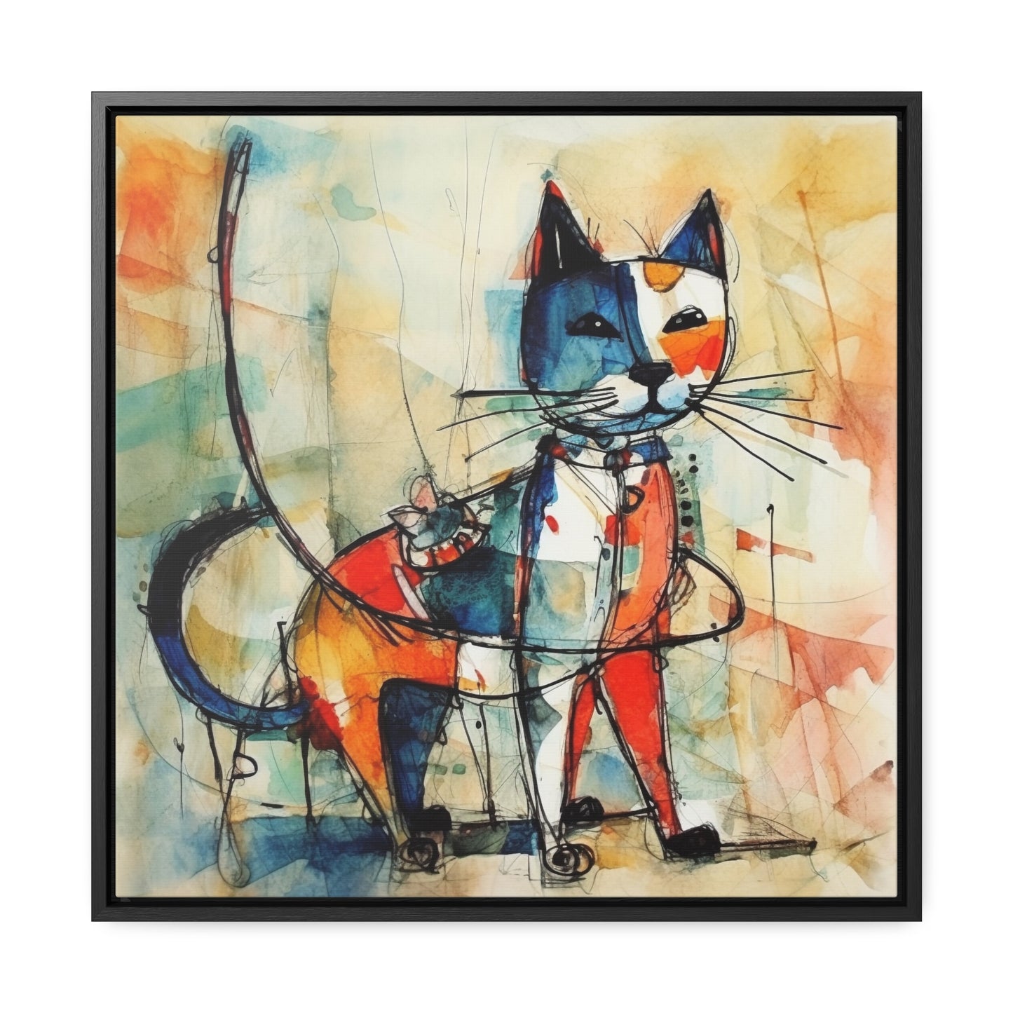 Cat 75, Gallery Canvas Wraps, Square Frame