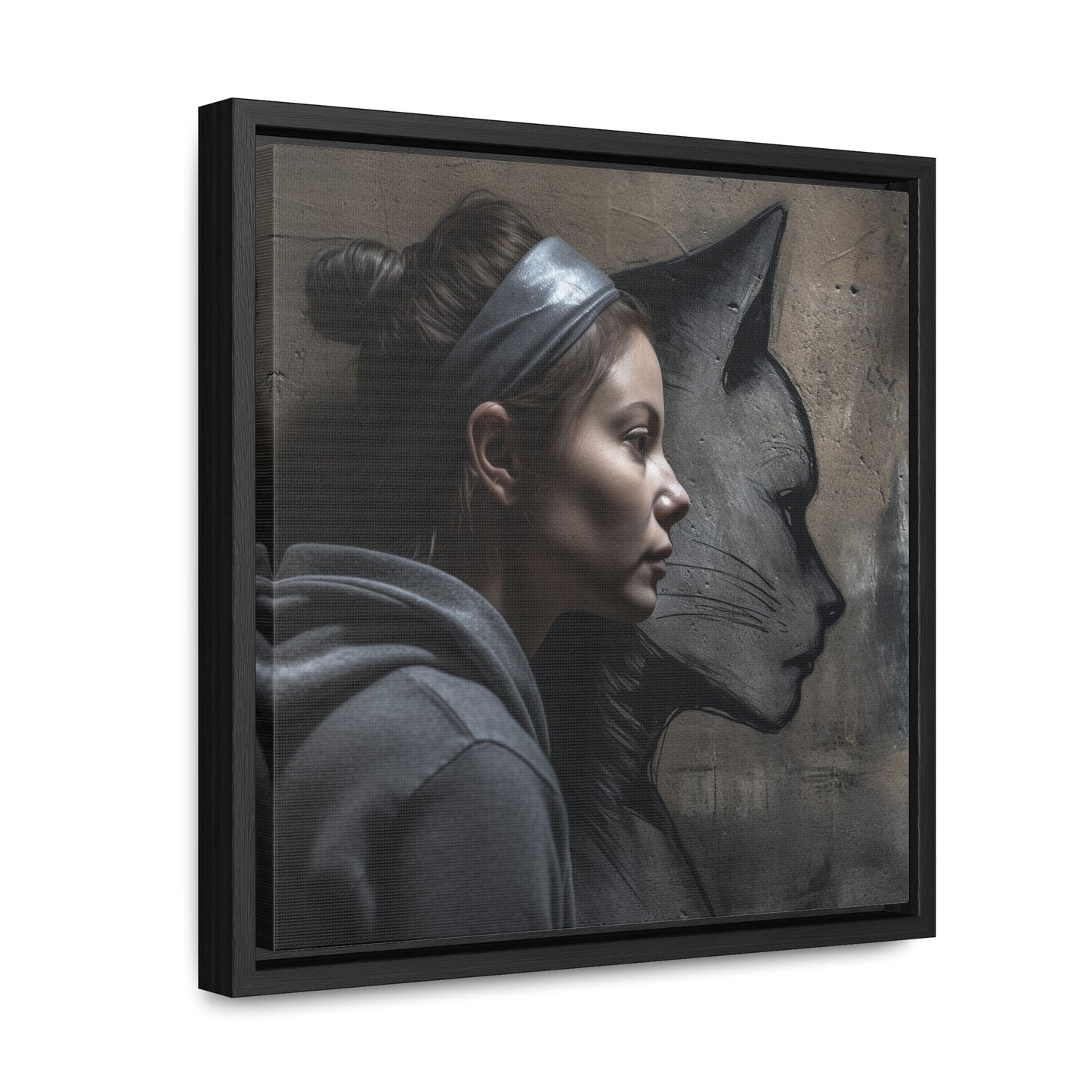 Cat Woman 26, Gallery Canvas Wraps, Square Frame