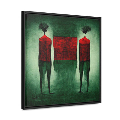 Loneliness Green Red 30, Valentinii, Gallery Canvas Wraps, Square Frame