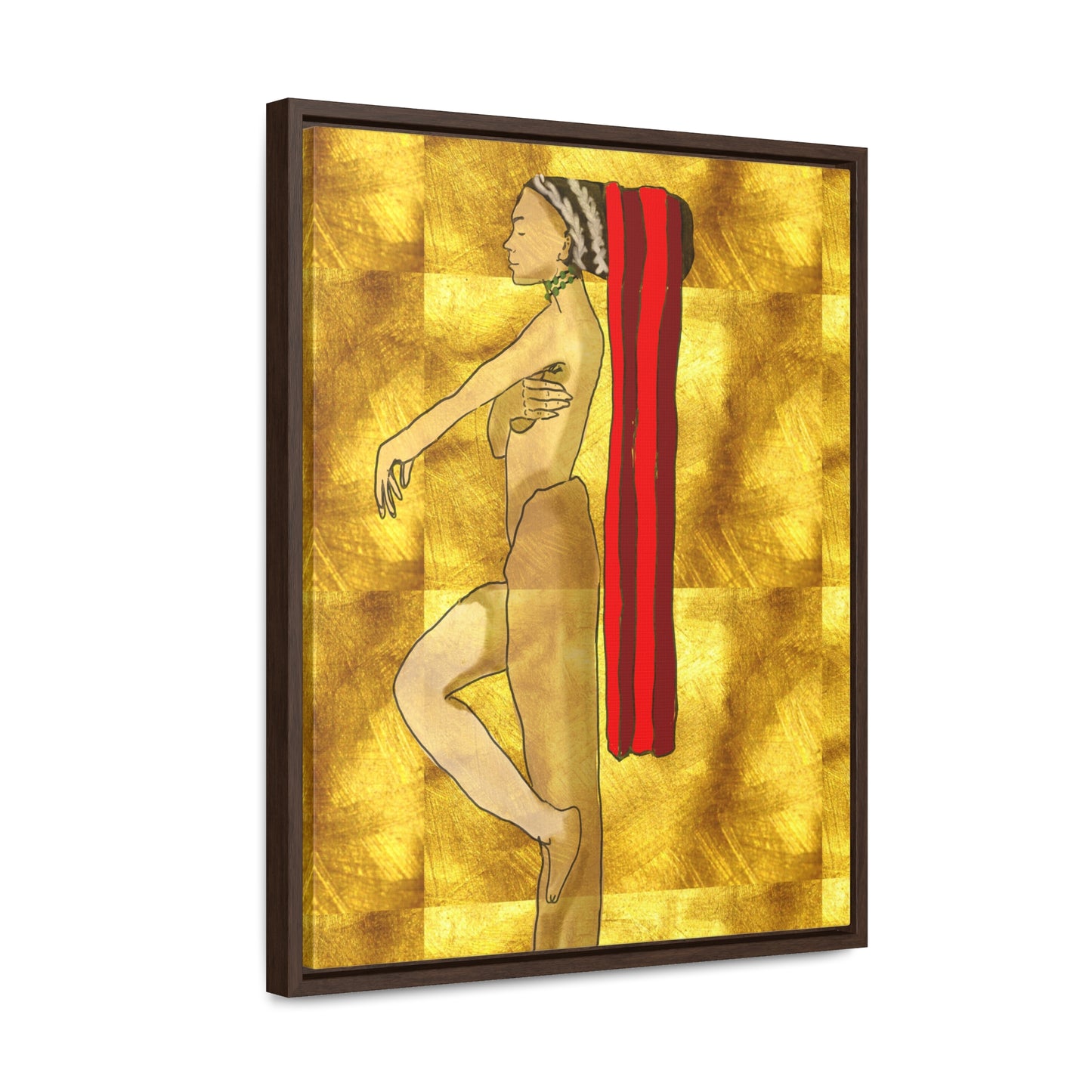 Woman in Gold, Original Eduard Pavel, Gallery Canvas Wraps, Vertical Frame