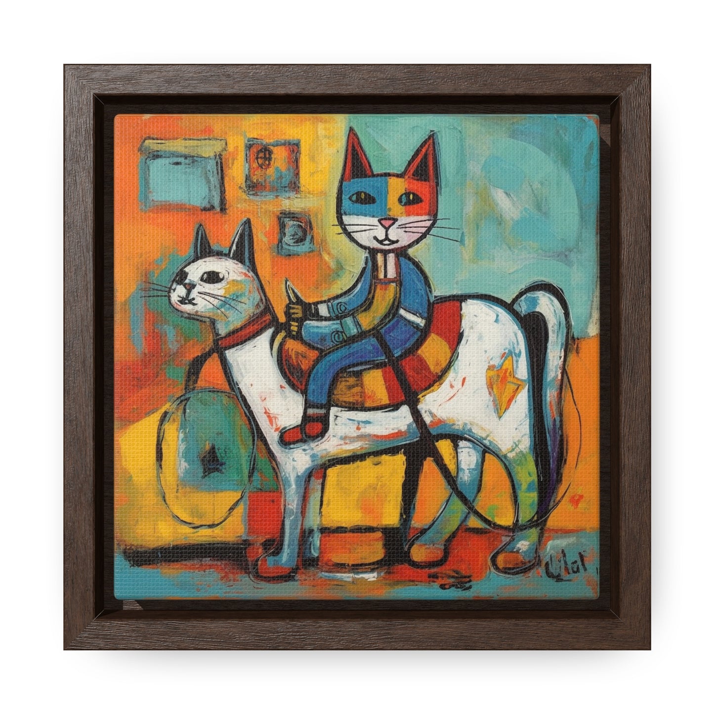 Cat 108, Gallery Canvas Wraps, Square Frame