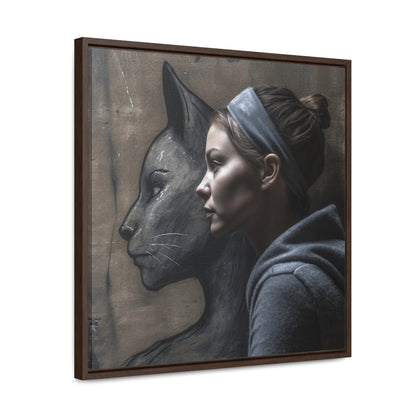 Cat Woman 16, Gallery Canvas Wraps, Square Frame