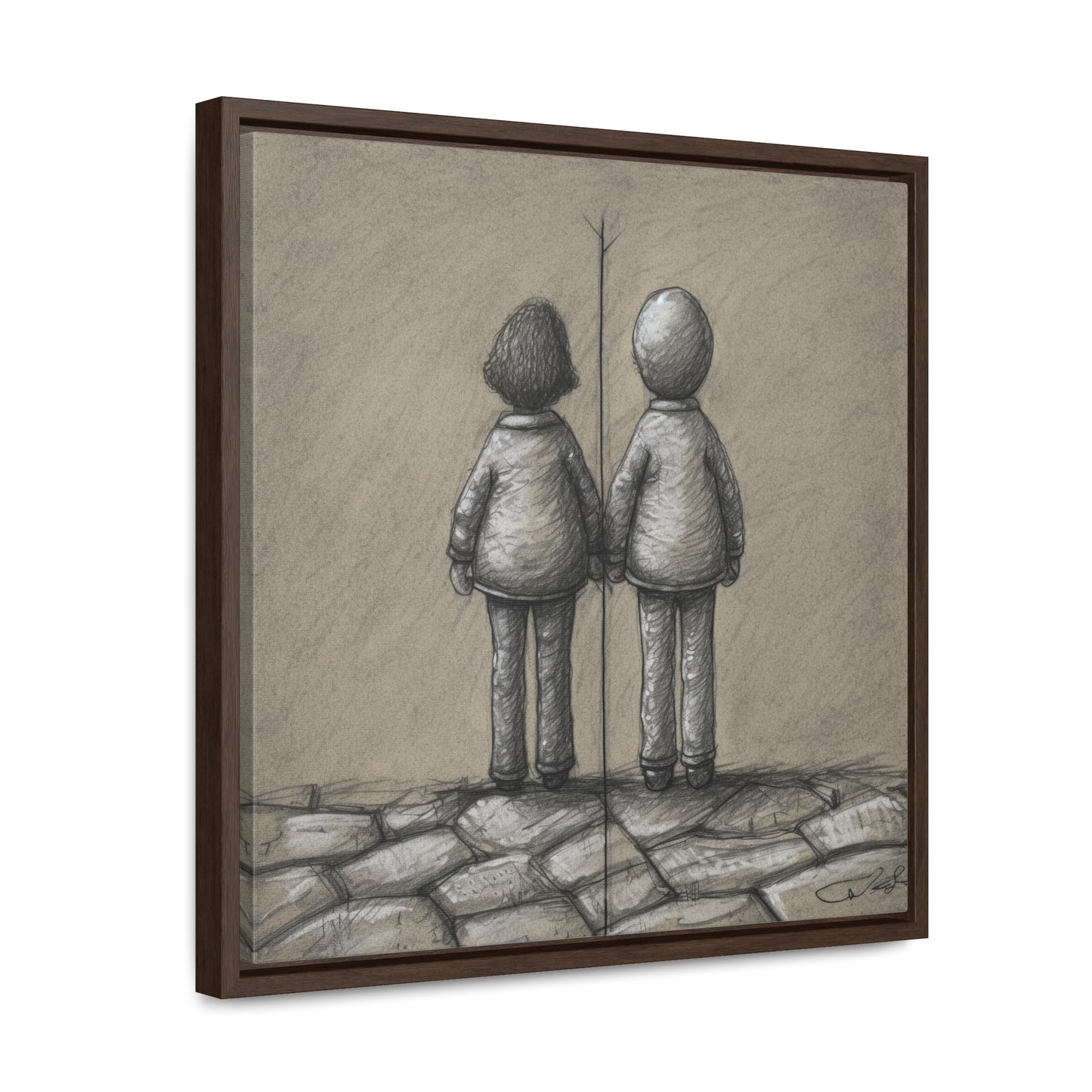 The Courage of Vulnerability 6, Valentinii, Gallery Canvas Wraps, Square Frame