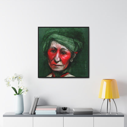 Loneliness Green Red 43, Valentinii, Gallery Canvas Wraps, Square Frame