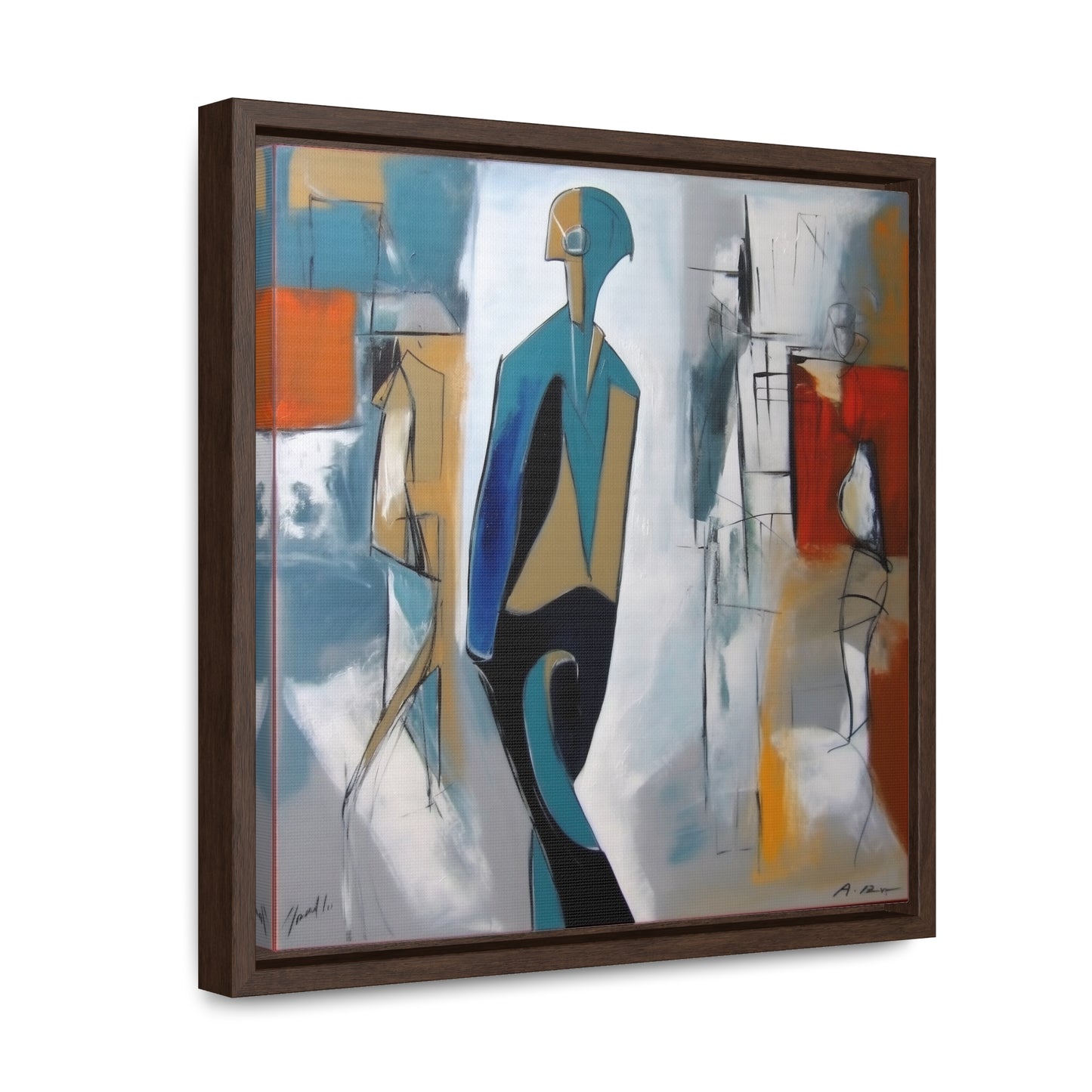 Sad Man 23, Valentinii, Gallery Canvas Wraps, Square Frame