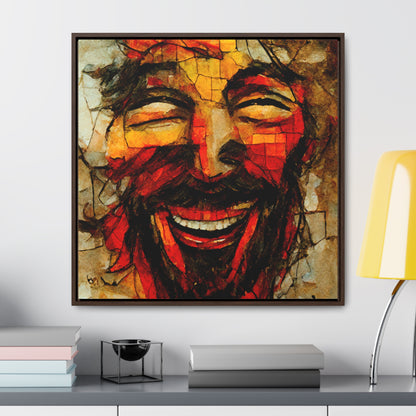 Jesus smiling, Valentinii, Gallery Canvas Wraps, Square Frame