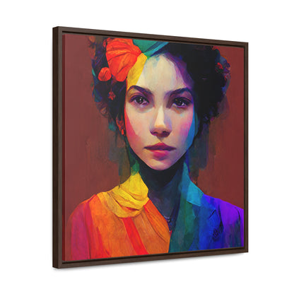 Lady's faces 15, Valentinii, Gallery Canvas Wraps, Square Frame