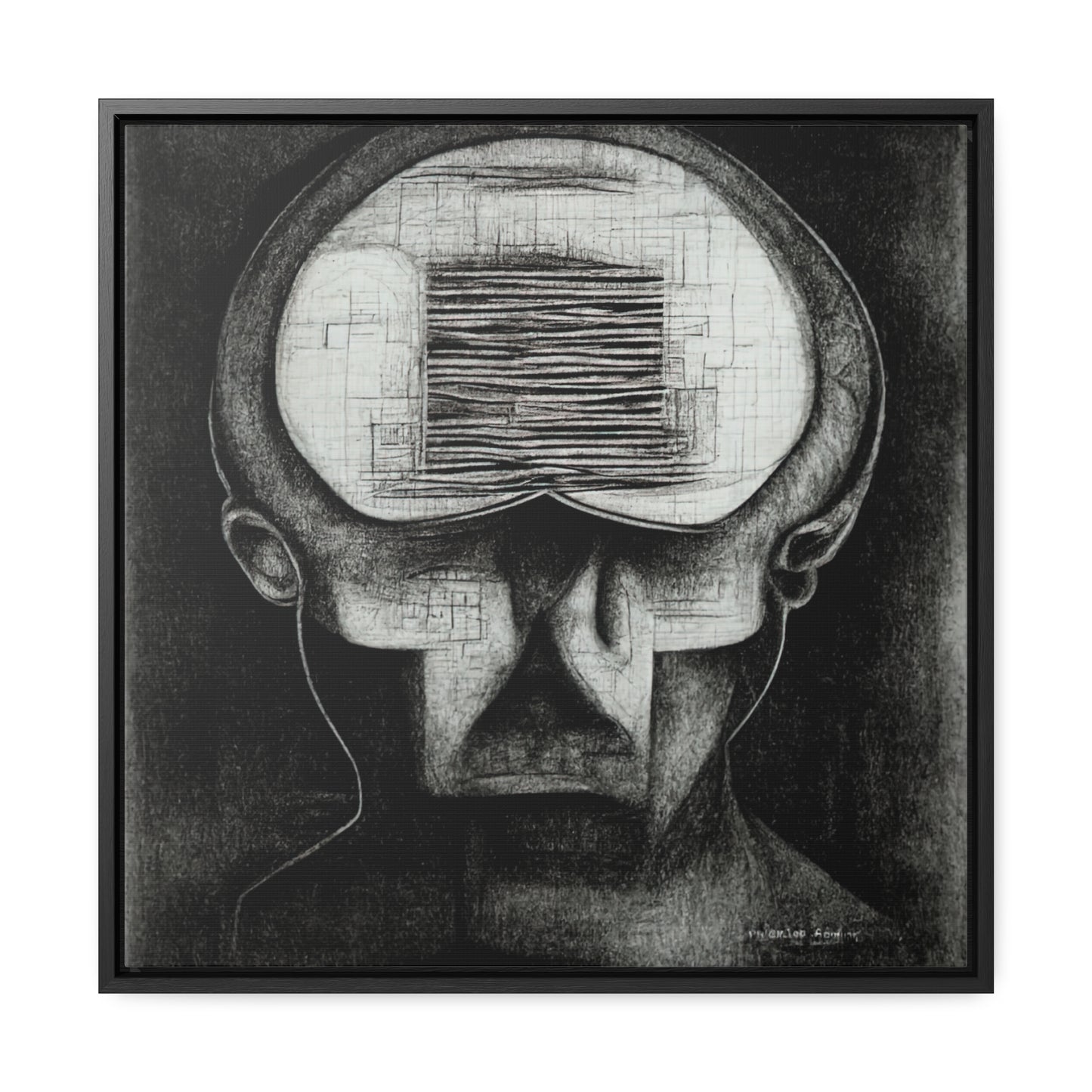 Brain 58, Valentinii, Gallery Canvas Wraps, Square Frame