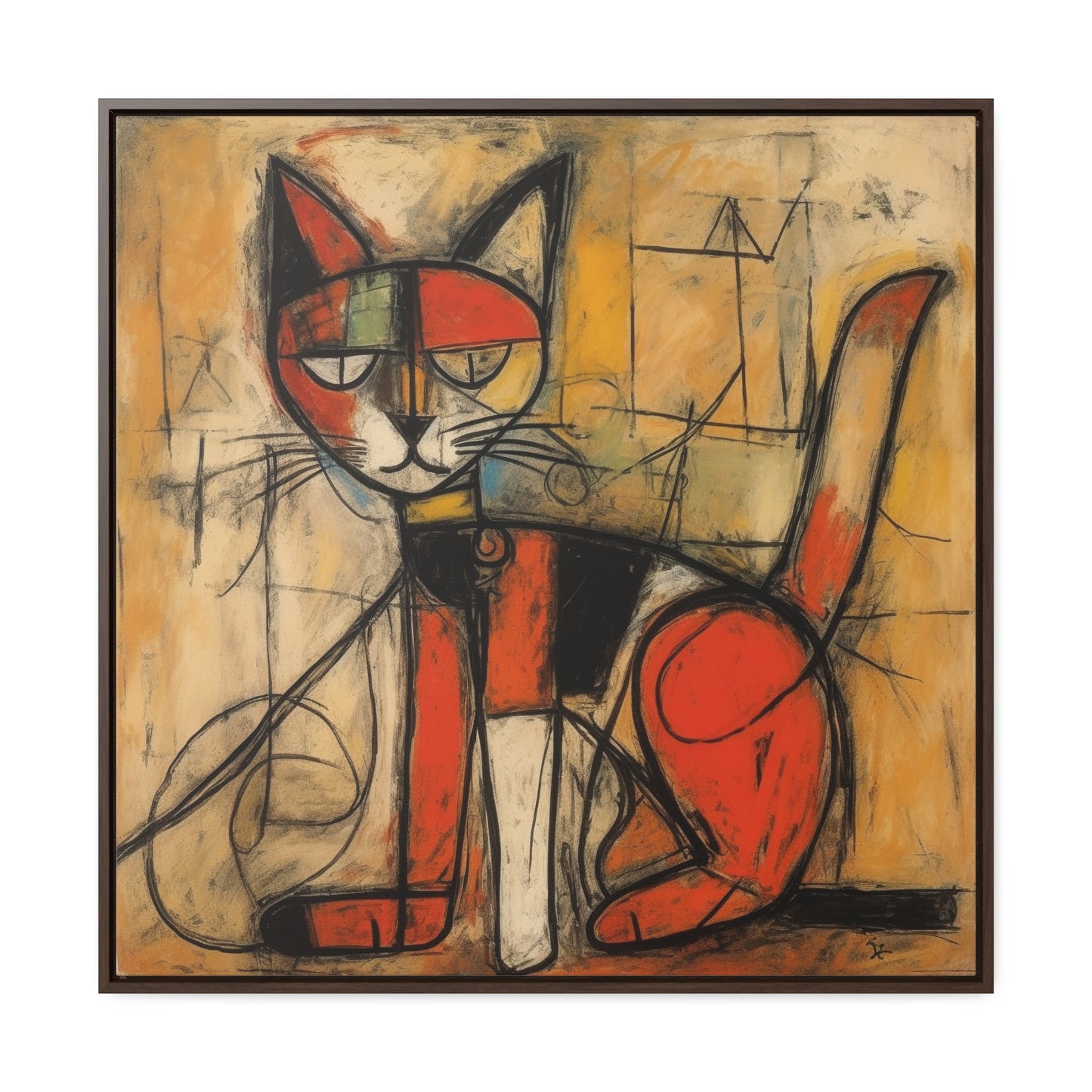 Cat 91, Gallery Canvas Wraps, Square Frame