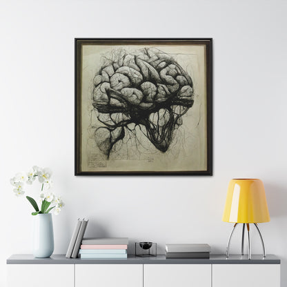 Brain 55, Valentinii, Gallery Canvas Wraps, Square Frame