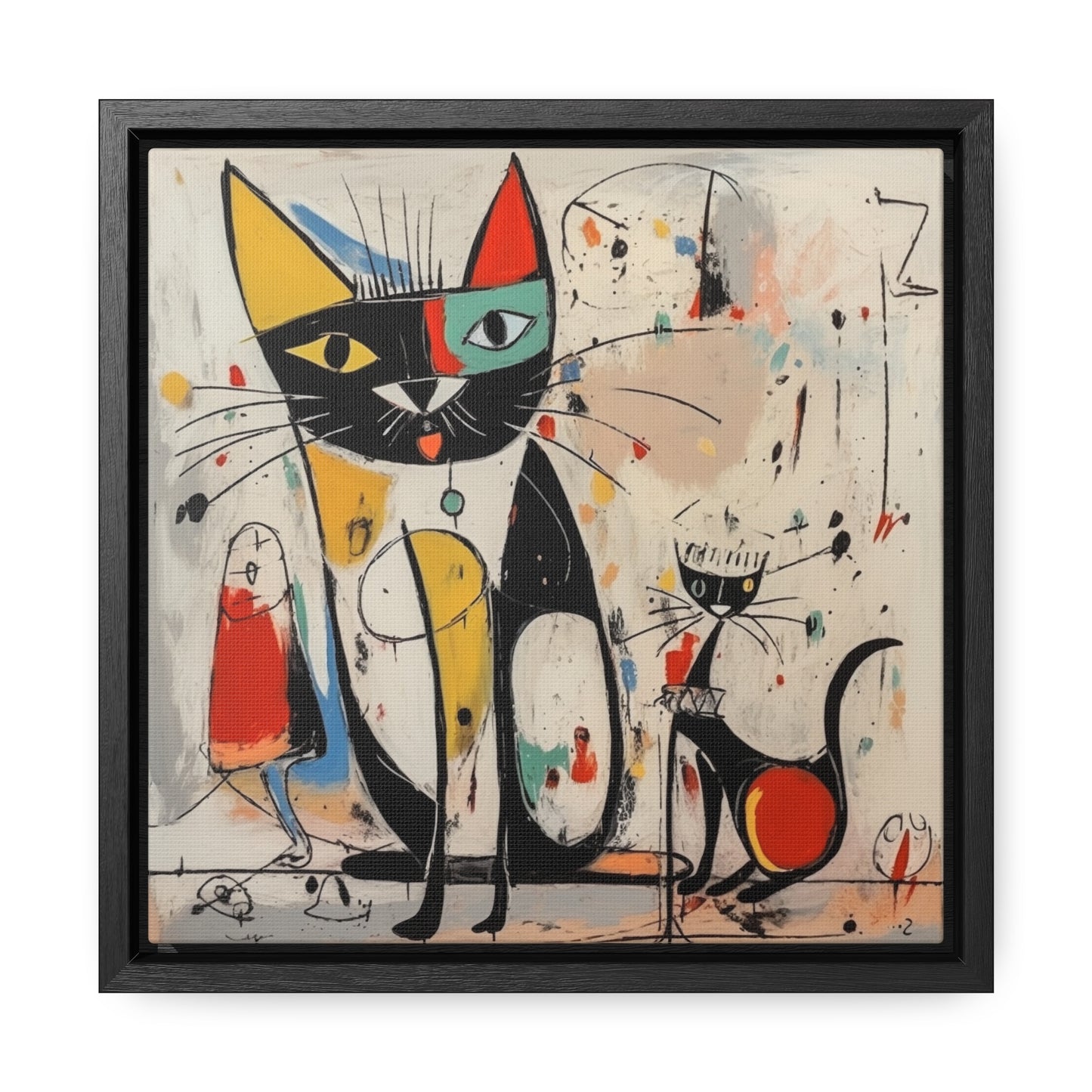 Cat 64, Gallery Canvas Wraps, Square Frame