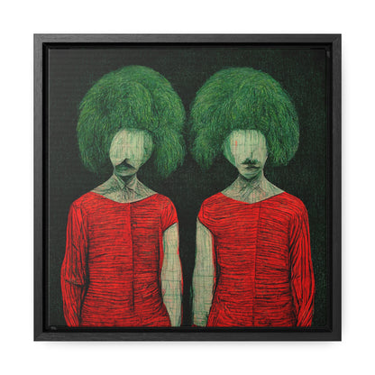 Loneliness Green Red 27, Valentinii, Gallery Canvas Wraps, Square Frame