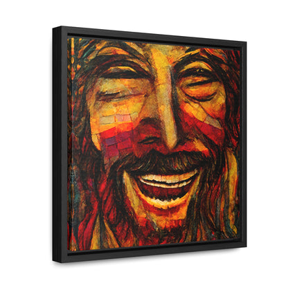 Jesus smiling 2, Valentinii, Gallery Canvas Wraps, Square Frame