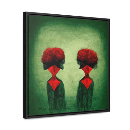 Loneliness Green Red 29, Valentinii, Gallery Canvas Wraps, Square Frame