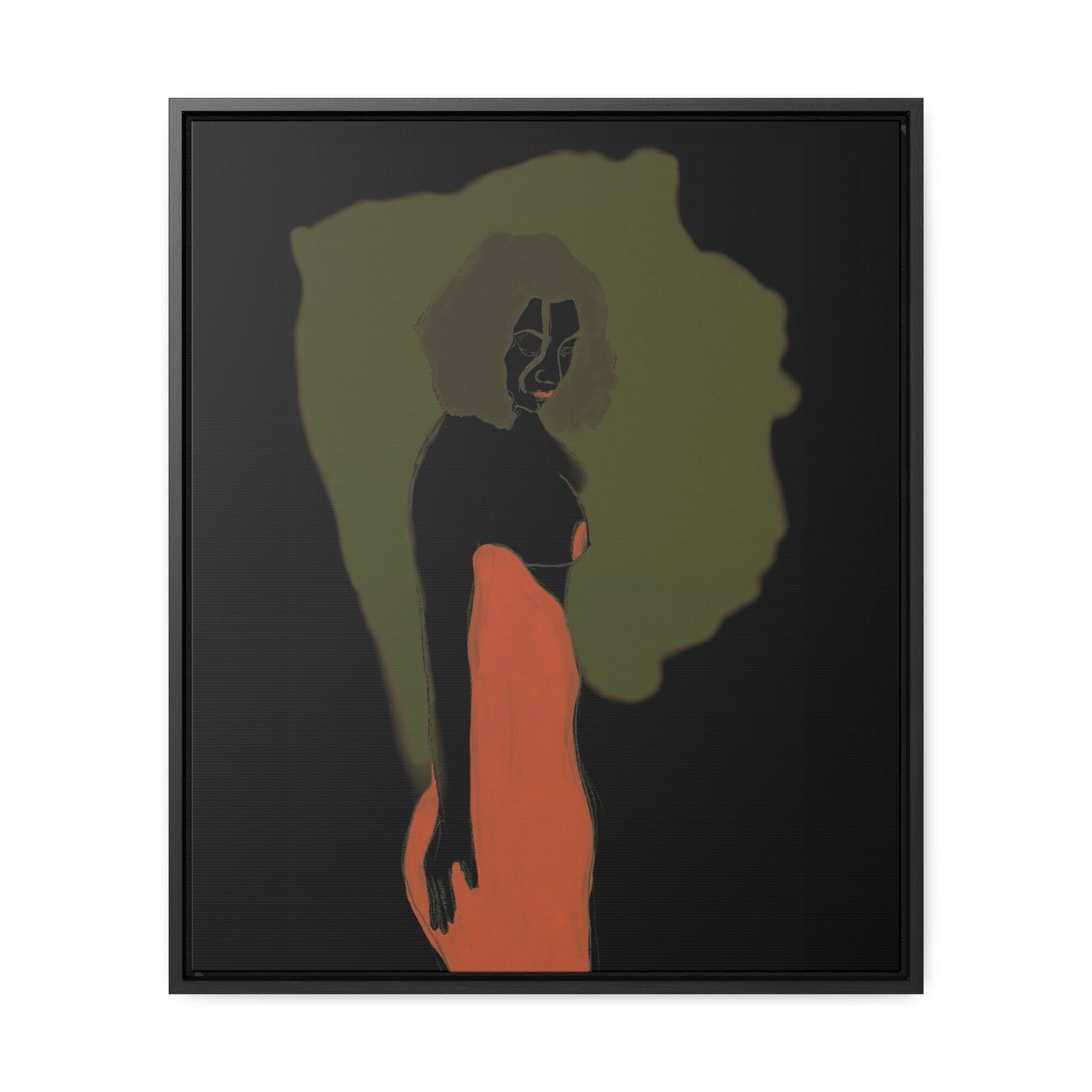 Lady in Red, Original Eduard Pavel, Gallery Canvas Wraps, Vertical Frame