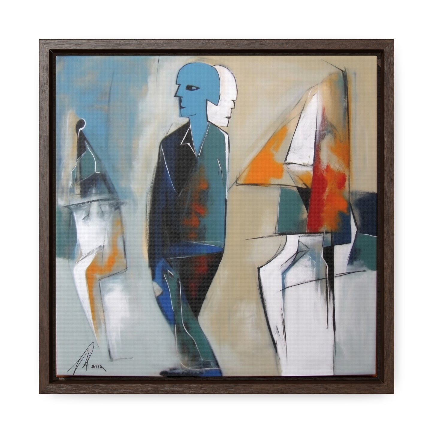 Sad Man 27, Valentinii, Gallery Canvas Wraps, Square Frame