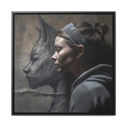 Cat Woman 7, Gallery Canvas Wraps, Square Frame