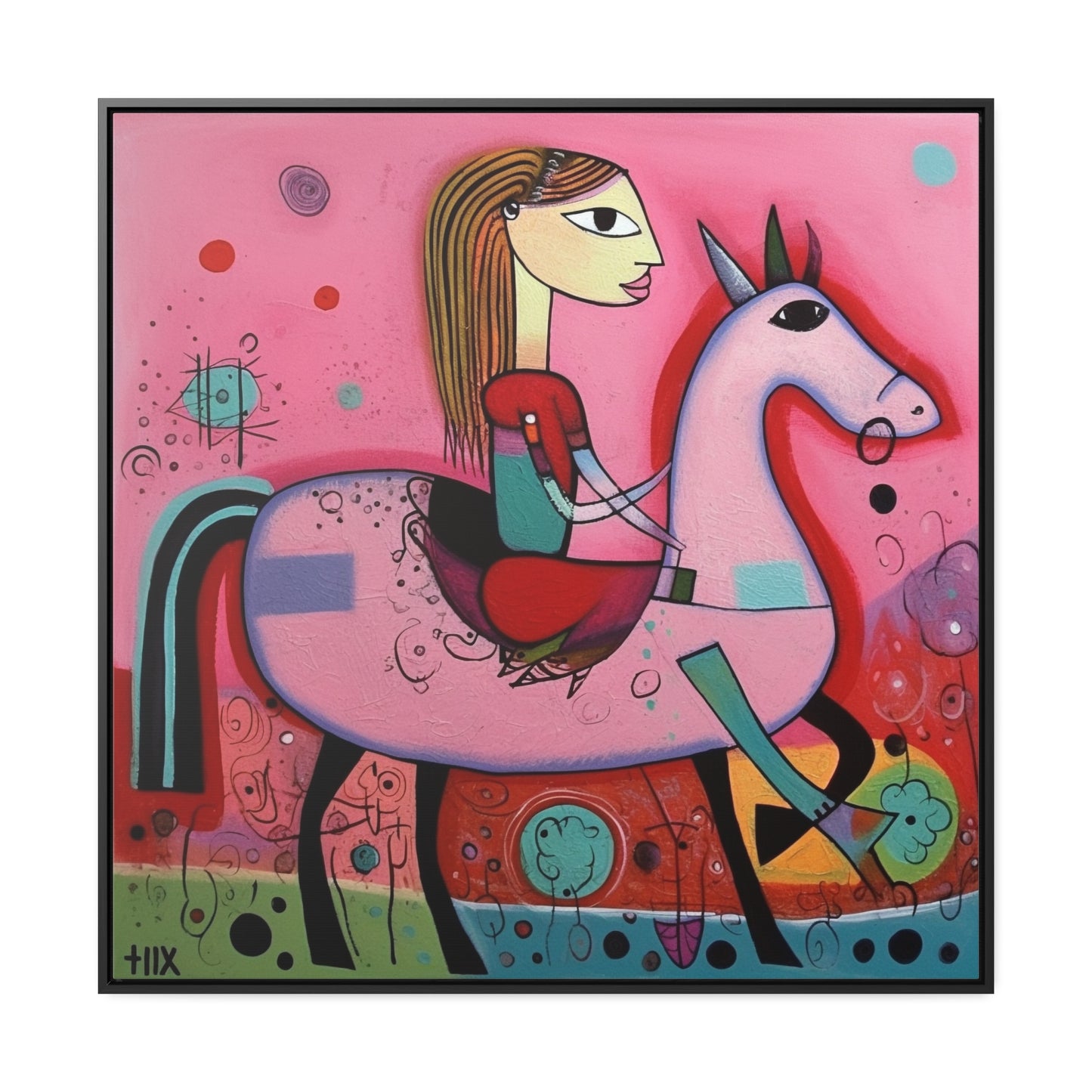 The Dreams of the Child 63, Gallery Canvas Wraps, Square Frame