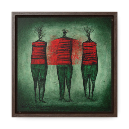 Loneliness Green Red 13, Valentinii, Gallery Canvas Wraps, Square Frame