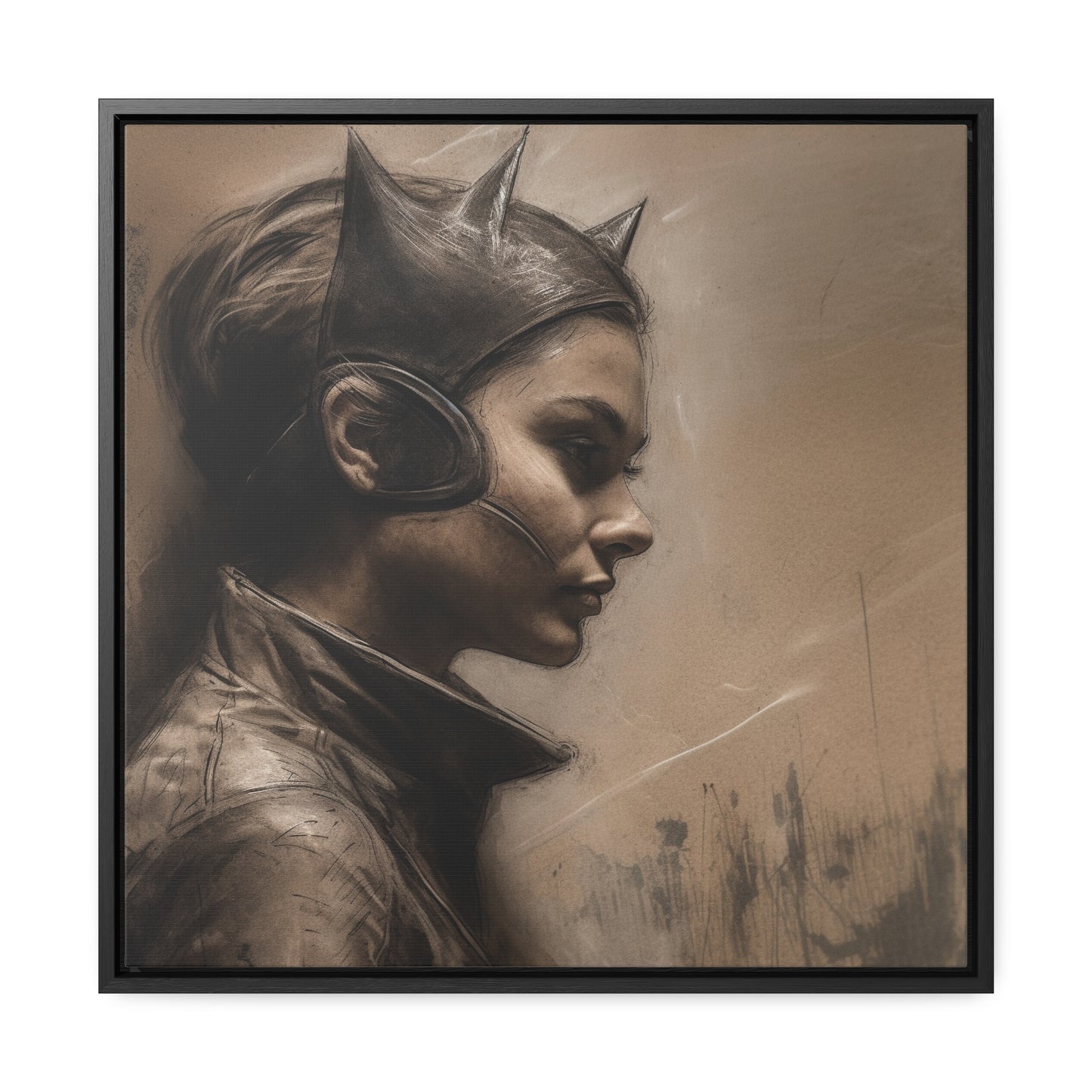 Cat Woman 15, Gallery Canvas Wraps, Square Frame