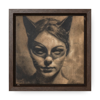 Cat Woman 12, Gallery Canvas Wraps, Square Frame