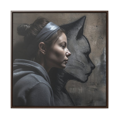 Cat Woman 26, Gallery Canvas Wraps, Square Frame