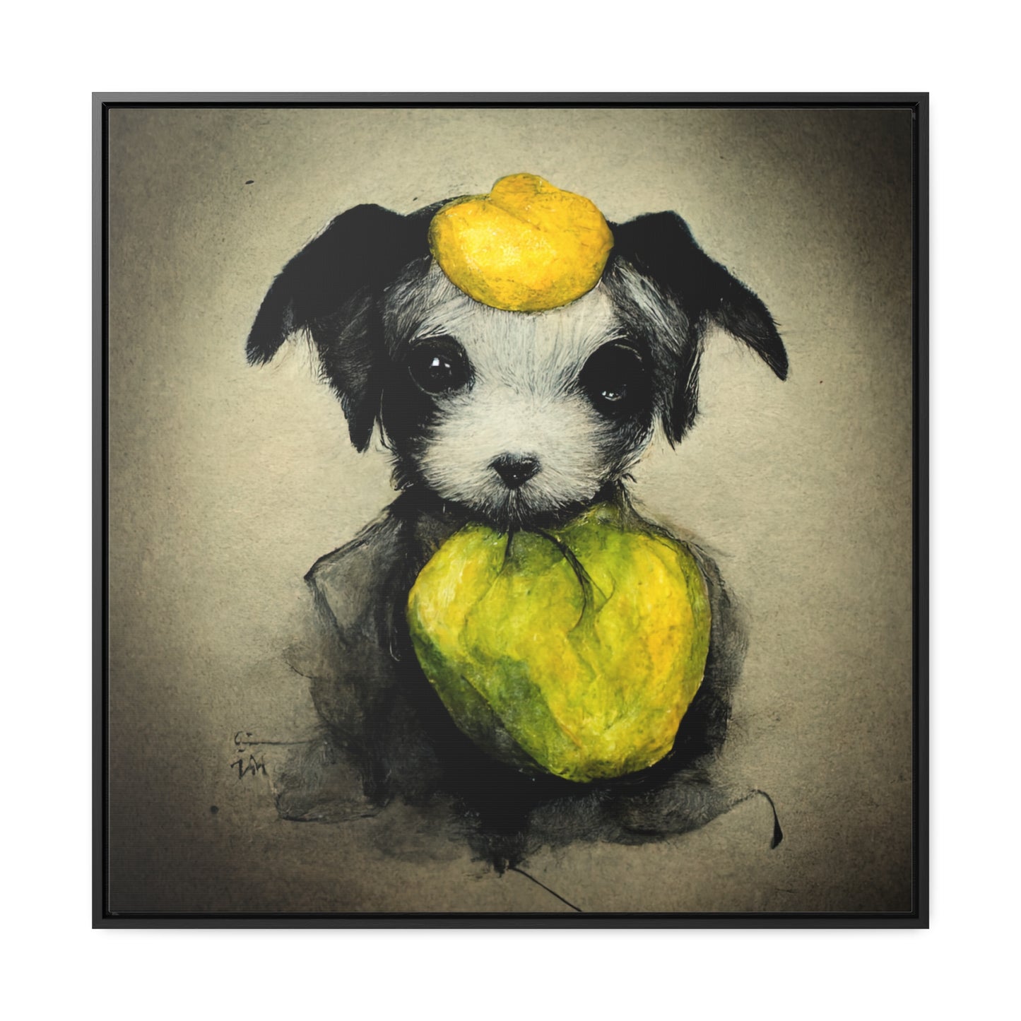 Dogs and Puppies 3, Valentinii, Gallery Canvas Wraps, Square Frame