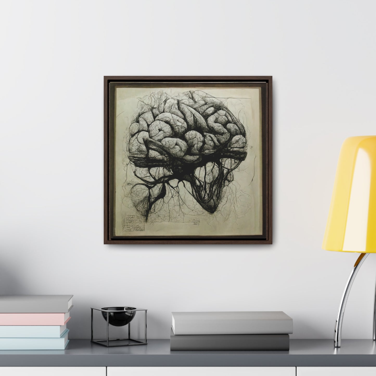 Brain 55, Valentinii, Gallery Canvas Wraps, Square Frame