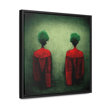 Loneliness Green Red 28, Valentinii, Gallery Canvas Wraps, Square Frame