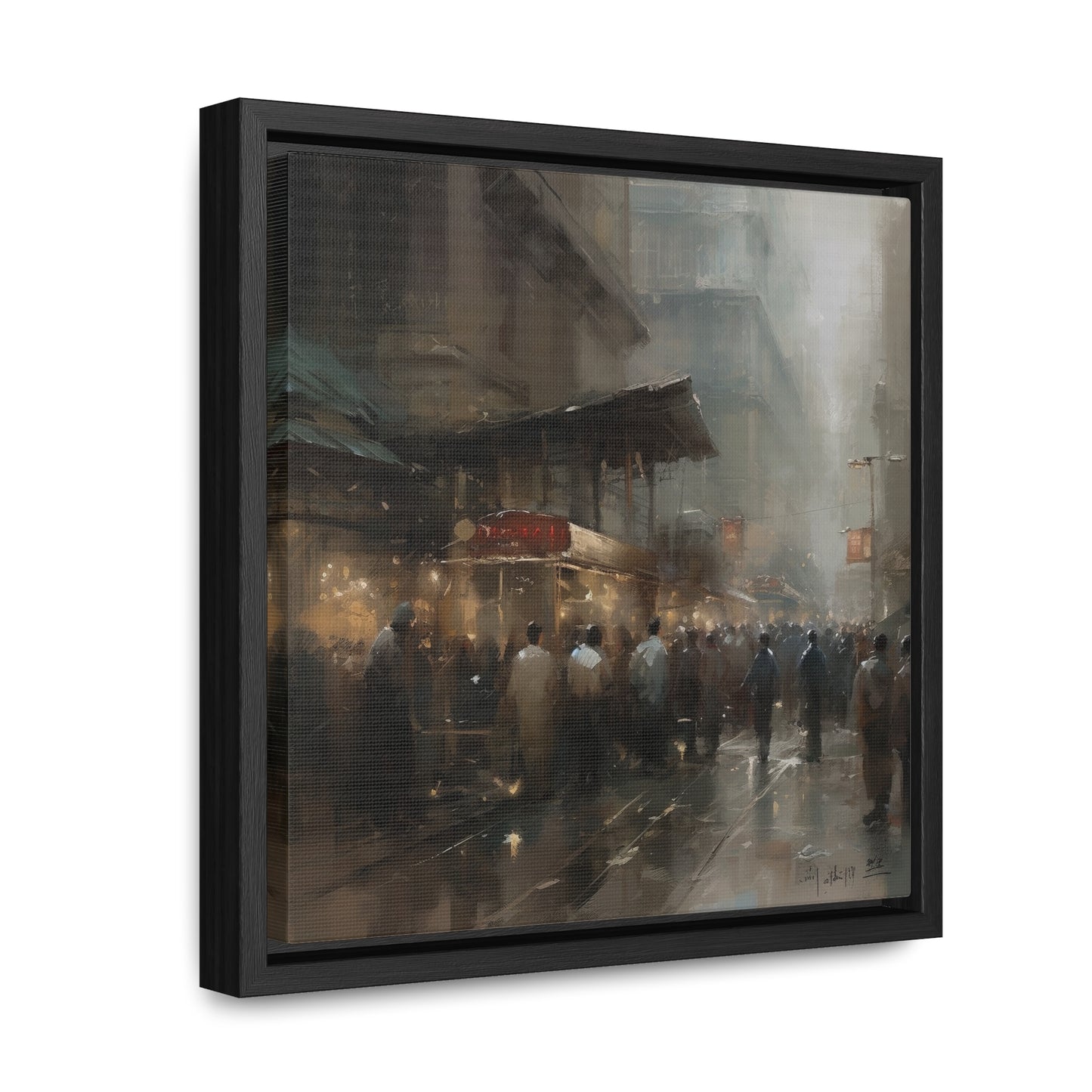 Social 5, Gallery Canvas Wraps, Square Frame