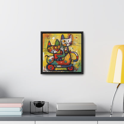 Cat 142, Gallery Canvas Wraps, Square Frame