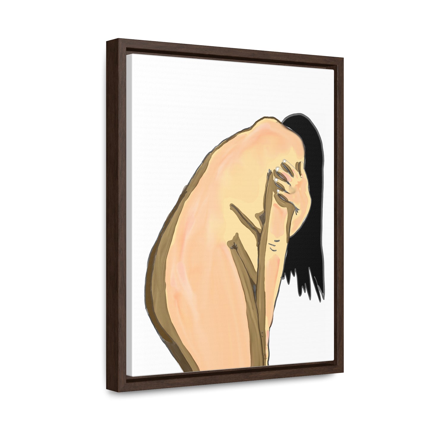 Sorrowful Woman, Original Eduard Pavel, Gallery Canvas Wraps, Vertical Frame