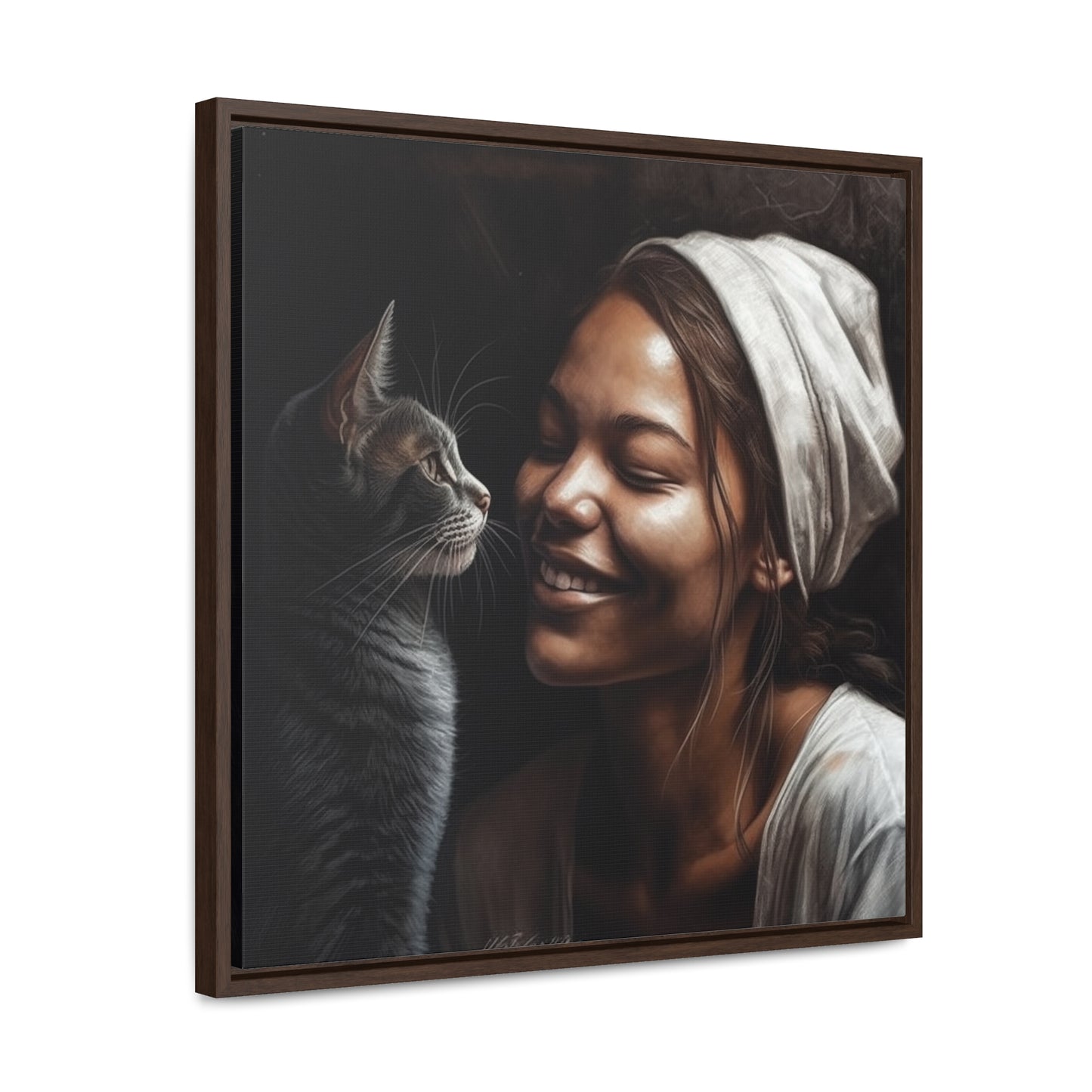 Cat Woman 29, Gallery Canvas Wraps, Square Frame