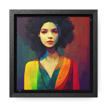 Lady's faces 24, Valentinii, Gallery Canvas Wraps, Square Frame