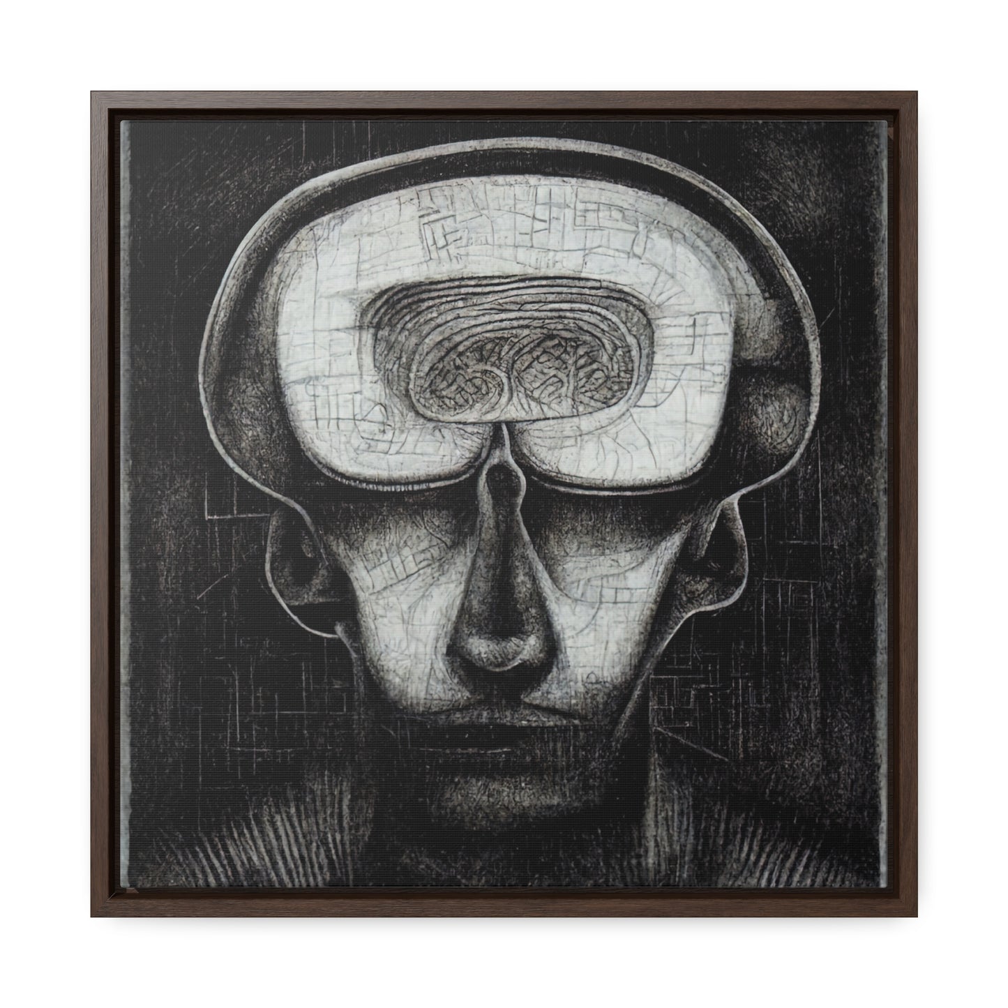 Brain 59, Valentinii, Gallery Canvas Wraps, Square Frame