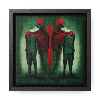 Loneliness Green Red, Valentinii, Gallery Canvas Wraps, Square Frame