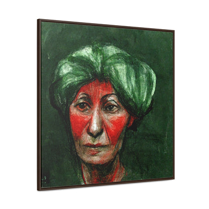 Loneliness Green Red 42, Valentinii, Gallery Canvas Wraps, Square Frame