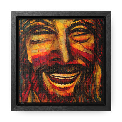 Jesus smiling 2, Valentinii, Gallery Canvas Wraps, Square Frame