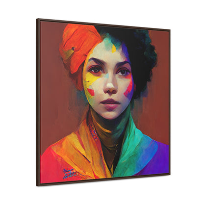 Lady's faces 13, Valentinii, Gallery Canvas Wraps, Square Frame