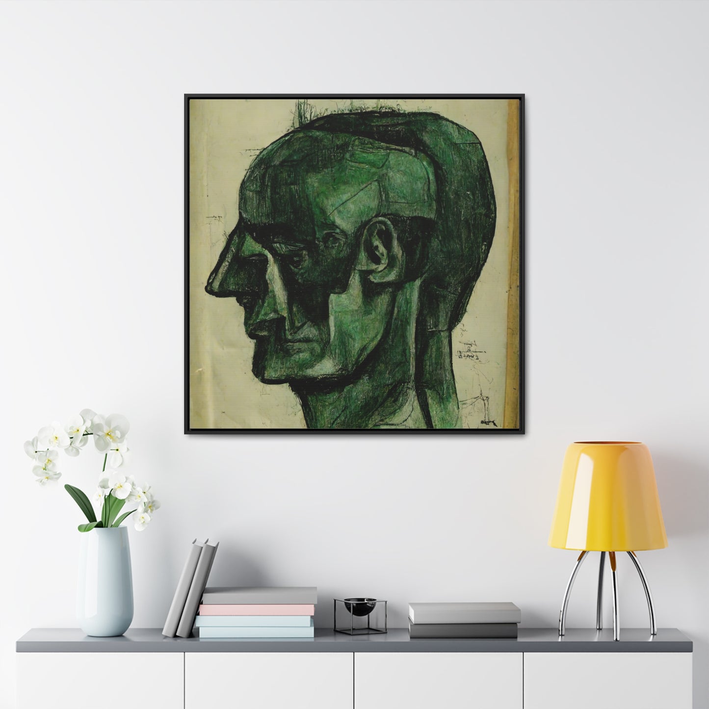 Heads 3, Valentinii, Gallery Canvas Wraps, Square Frame