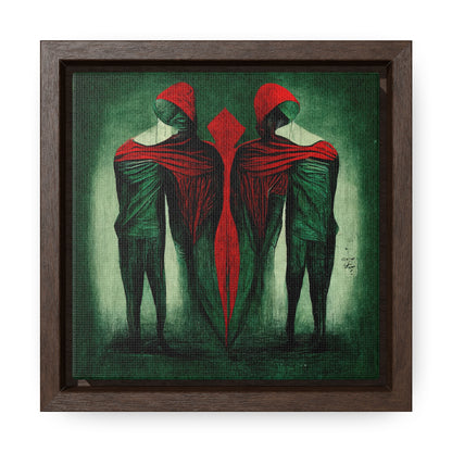 Loneliness Green Red, Valentinii, Gallery Canvas Wraps, Square Frame